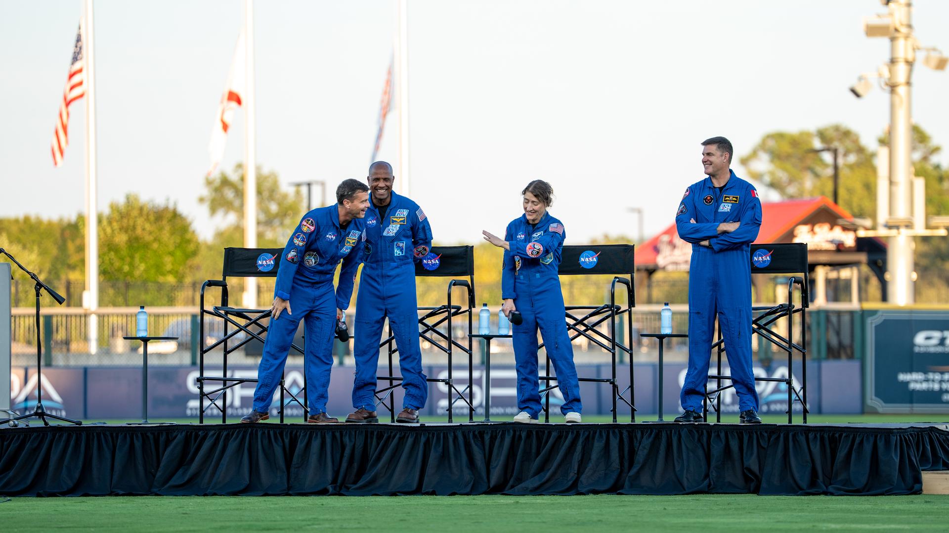 The crew of NASA’s Artemis II mission – NASA astronauts Reid Wiseman, Victor Glover, and Christina Koch, and CSA (Canadian Space Agency) astronaut Jeremy Hansen –visited Huntsville, Alabama, Monday, Aug. 31, where they joined thousands of attendees for a special public event celebrating their historic mission. Held at Toyota Field in Madison, Alabama, the event gave the crew an opportunity to share firsthand experiences from their journey, reflect on their time in space, and connect with the community through an engaging question-and-answer session.